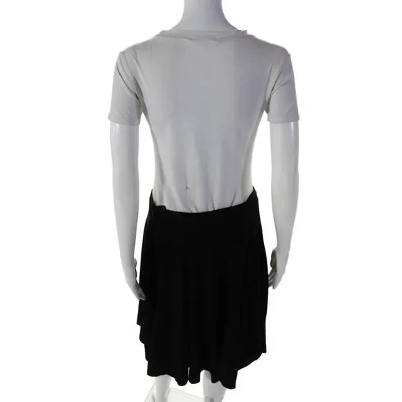 Lauren Ralph Lauren Women's Hook Closure Suede Flare Mini Skirt Black Size 6 - Picture 3 of 7